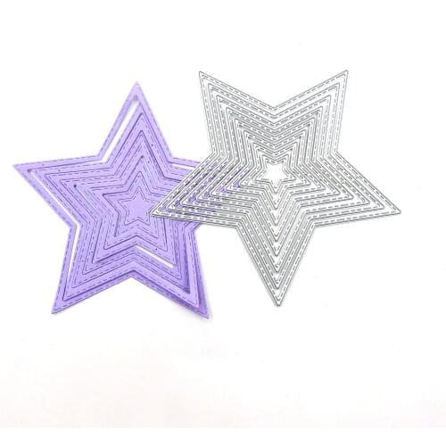Julyarts Five-pointed Star Scrapbooking Cutting Dies Photo Album Crafts Embossing Cut Dies Paper Cutting Templates