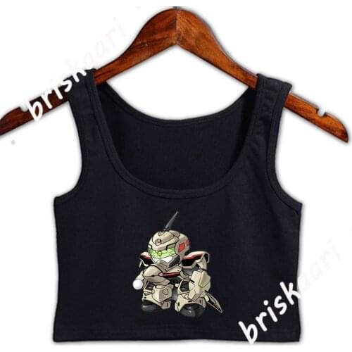 Macross Doraemon Crop Top Women Female Tank Top Summer Designing O-Neck Sleeveless Normal New Style Vest