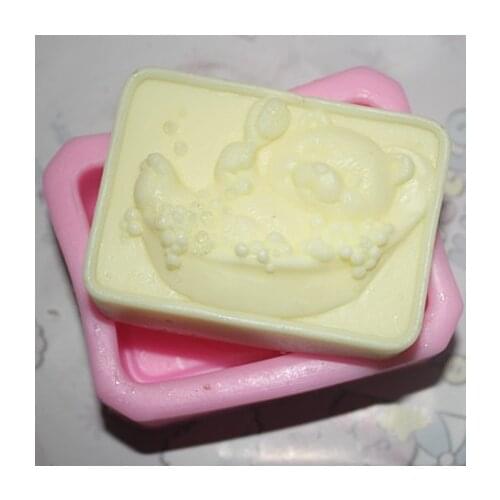 Handmade Soap Silicone Mold Animal Candle Molds Polymer Clay free bath bear