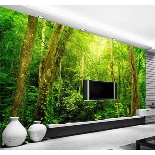 Natural Scenery 3D HD Large Wall Mural Forest Photo Wallpaper Living Room Landscape Home Improvement Customized Wall Paper Mural