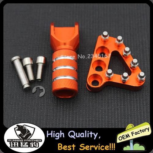 New Billet Rear Brake Pedal Step Tips & Gear Shifter Lever Tip For SX EXC XCF XC XCW SXF SMR LC4 MX 125-530 Adventure Duke