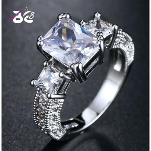 Be 8 2018 New Arrival Luxury AAA+ Cubic Zirconia Engagement Rings Anniversary Jewelry Gifts Trendy Rings for Women R095