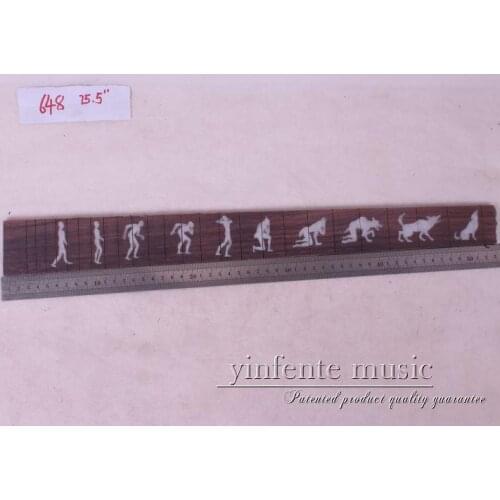 New high Quality 1 x 25.5 " Guitar Fretboard electric guitar rose Wood Fretboard Parts 24 # inlay