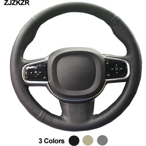 Hand Sewing Car Auto Steering-Wheel Cover For Volvo XC90 2015 2016 2017 Braid on the Steering wheel Volant Car Accessories