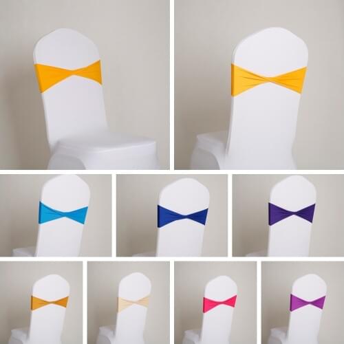 24 Colours Spandex Chair Sash Wedding Chair Sashes For Spandex Lycra Chair Cover Decoration Party Hotel Show Banquet