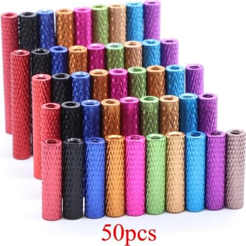 50Pcs M3 Reticulated Aluminum Pillar Spacers Column M3*20/25/28/30/35mm Support Post for FPV DIY RC Drone Quadcopter Airplane