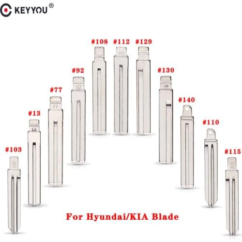 KEYYOU Blank For Kia RIO 2012 Spotage K2 K3 K5 For Hyundai Sonata Verna I30 IX35 HB20 Elantra Remote KD Car Key Blade HY20 TOY40