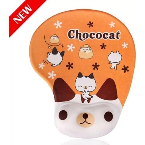 Cartoon Silicone Wristband Mouse Pad Cute Cow Wristband Anti-slip Mat Wrist Support Pad Stereo Comfortable Office Home