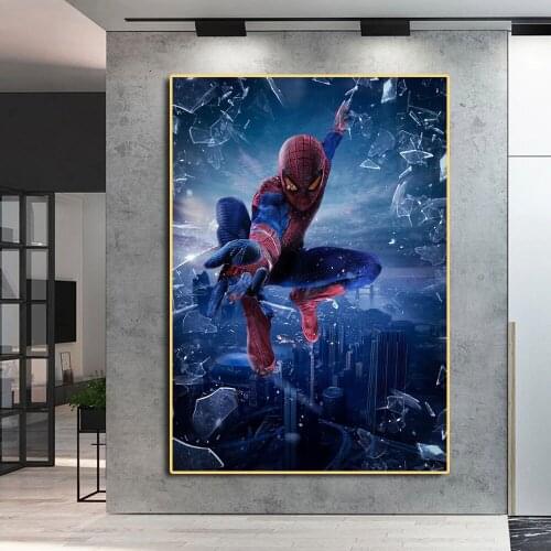 Nordic Boy Room Bedroom Decor Marvel Spiderman Superhero HD Print Movie Poster Mural Art Canvas Wall Painting Cuadros GIfts