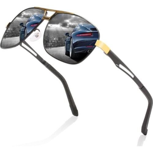 Titanium Alloy Spring Leg Polarized SunGlasses Men/Women Pilot Gradient Driving Eyewear Coating Lens 362 UV400 GafasDe Sol Mujer