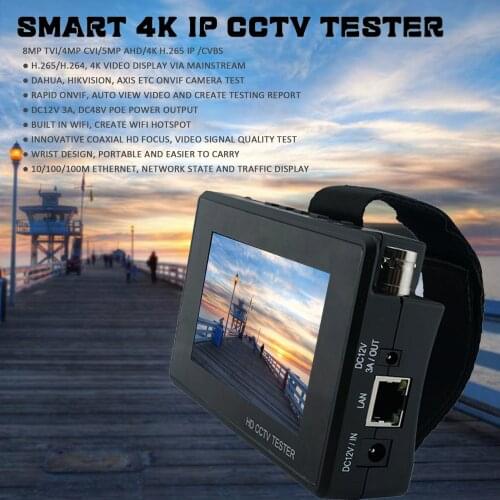 NEW Smart 8MP CCTV TESTER IPC 1800 Plus H265 264 Guide 4 Inch 4K Security device IP Camera monitor with WIFI AHD/TVI / CVI CVBS