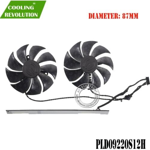 PLD09220S12H DC12V 0.55A Graphics card fan for EVGA RTX 2070 XC ULTRA RTX 2080 Black GAMING