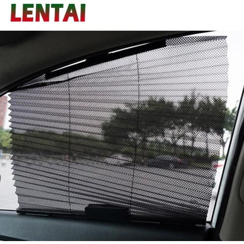 LENTAI For BMW e46 e39 e90 e60 e36 f30 f10 e30 x5 e53 f20 Cadillac Buick 1PC Car pleated curtains Automatic folding sun shade