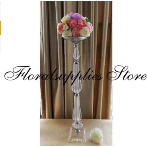 10PCS/lots acrylic crystal wedding centerpiece flower stand wedding chandelier/wedding pillar