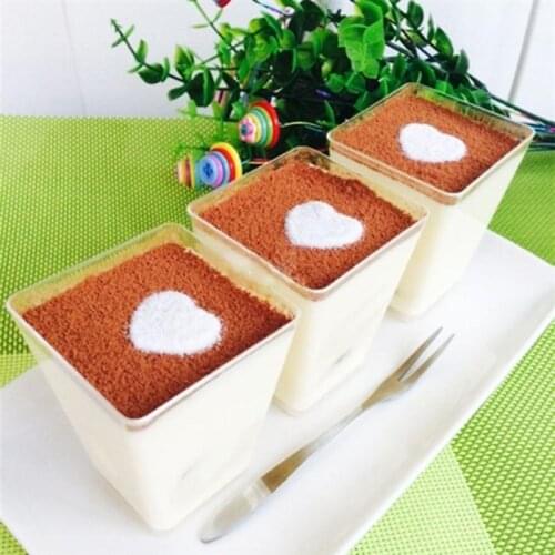 Pudding Dessert Baking Cups Disposable Plastic Food Container Pastry Tools Creative Transparent Yogurt Cup Party Supplies 10pcs