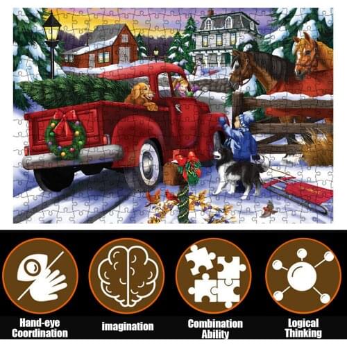 Christmas Theme 1000 Pieces Large Adult Children Educational Holiday Gift Pattern Toy 29.53 x 19.69inch Paper classic kids toys