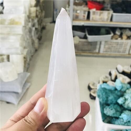 120mm rock selenite crystal bar quartz Himalayan white stone paste gem hexagonal pillar crystal reiki healing 1pcs