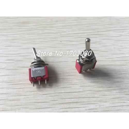 3PCS 6mm Mounting Hole Dia 3-Way SPDT Toggle Switches AC 250V/2A 120V/5A