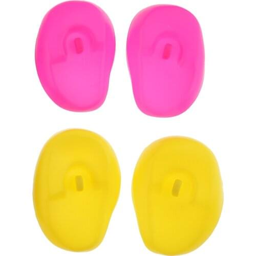 8 Piece Silicone Ear Cover Hair Washing Dye Shield Cap Protector Salon Color