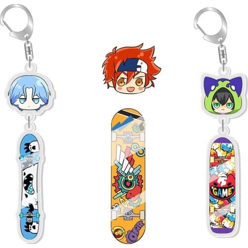 Anime SK8 The Infinity Keychains Reki Kyan Langa Cherry Miya Acrylic Skateboard Bag Pendant Keyrings Cosplay Gifts Accessories