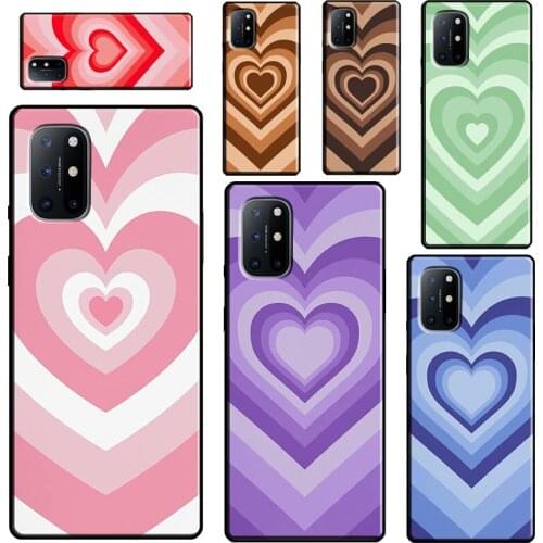 Latte Love Groovy Coffee Heart Pink Case For Realme 6 7 8 Pro GT Neo C21 C11 C3 Q3 Pro Soft Cover For OnePlus 8T 7T 9R 8 9 Pro