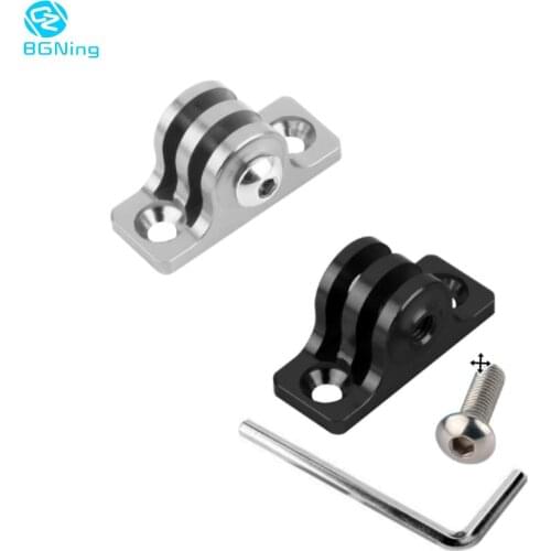 CNC Aluminum Low Angle Flat Bottom Adapter Base Connector Fixed Mount for Gopro Hero 7 6 5 4 3 Sjcam Yi Sport Action Video Cam