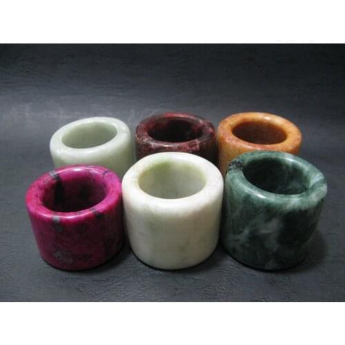 Ddh0052 Six, Ancient Chinese Hand-Carved 100% Carved -Thumb ring