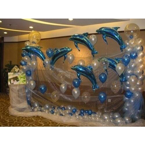 311pcs/set 1 meter dolphins And Latex balloons Snow yarn decorative yarn Valentines Day Wedding and Party Decoration Balloons