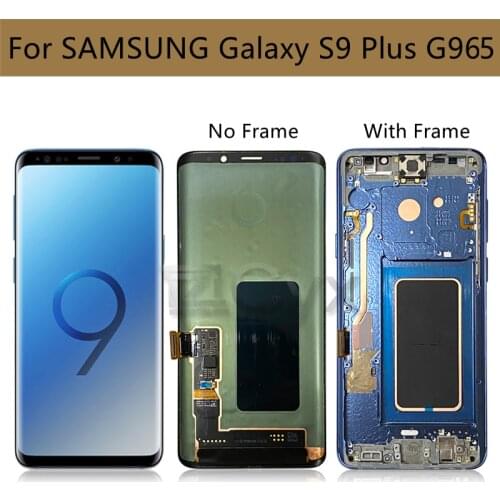 For Samsung Galaxy S9 Plus Display G965F G965U Lcd Screen S9+ Display Touch Screen Digitizer Assembly with Frame Replacement