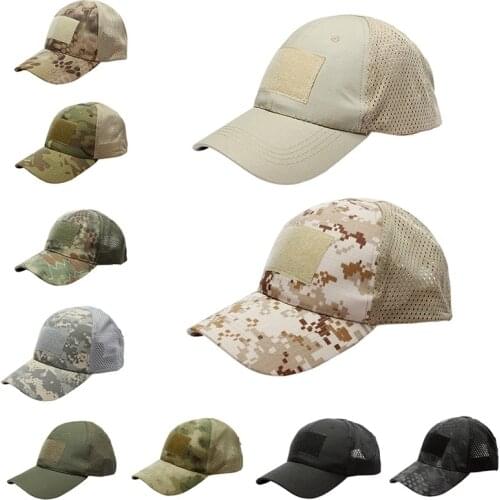 Camouflage Sports Caps Women Men Casual Tactical Caps Summer Breathable Quick-Drying Baseball Cap Outdoor Hiking Finshing Hat