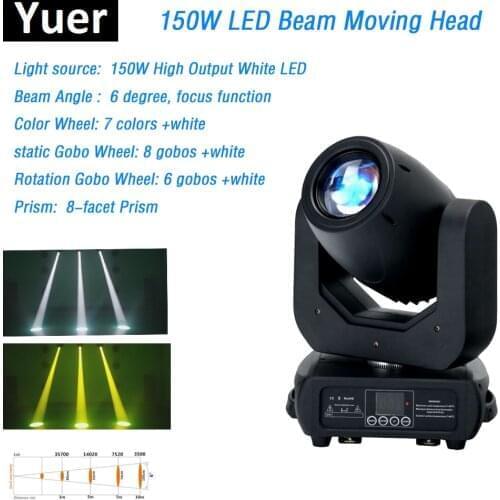 Lyre 150W White LEDs Moving Head Light Beam Zoom Stage Lights DMX512 Controller For DJ Disco Nightclub Party Moving Head Beam