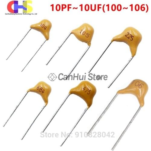 100pcs Multilayer ceramic capacitor 50V (100~106) 10pF~10uF 102 103 104 105 39 820pF 1 22 33 47 56 68 100 nF 0.01 0.1 uF P5.08mm