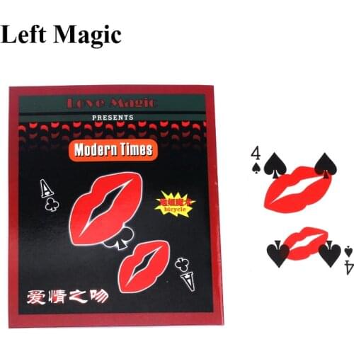 Kiss Of Love Card magic trick Magic Tricks Magic Card Sets Magic Props mentalism illusion close up magia toy easy to do C2008