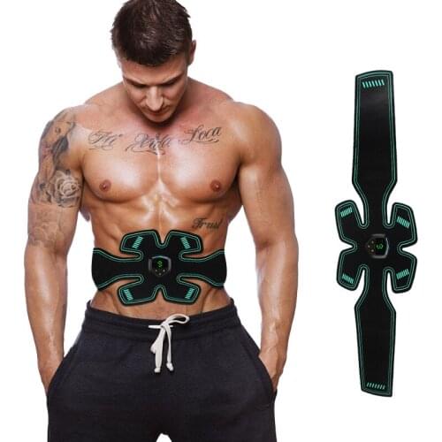 Rechargeable Abdominal Muscle Stimulator Trainer Vibration EMS Fitness Equipment Training Gear Muscle Exerciser Stimulator Belt