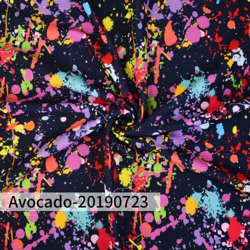 Huangtao Diy 50X150cm Printed Splash Ink Paint Cartoon Character Pattern Fashion Liverpool Bullet Fabric No MOQ Polyester Fabric