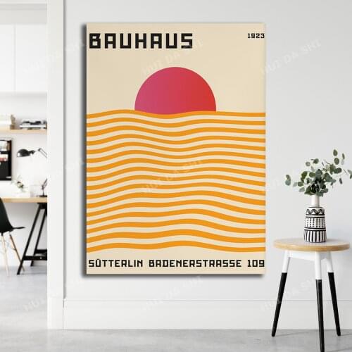 Bauhaus Poster, Sütterlin Badenerstrasse, Ausstellung, Digital Print, Minimalistic Printable Art, Modernist Bedroom Decor