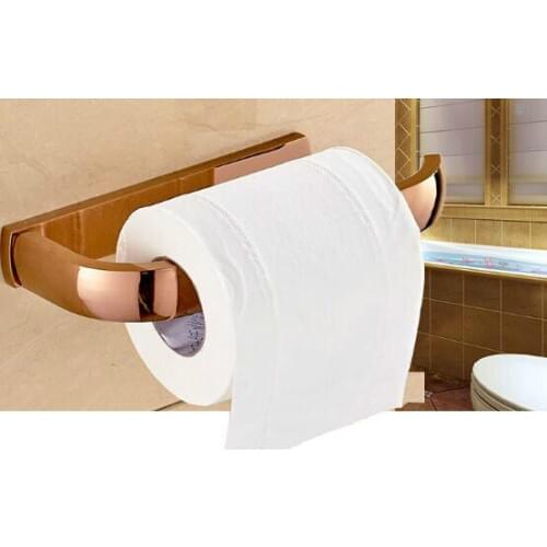 Luxury solid brass paper towel holder antique wall-mounted roll holder Lass square toilet paper holder