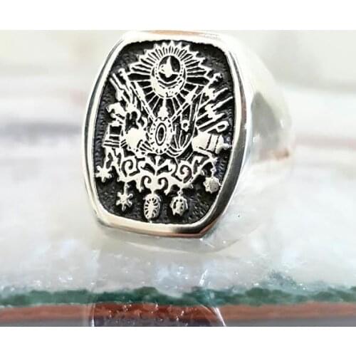 Ottoman State Crested Silver Men 'S Ring