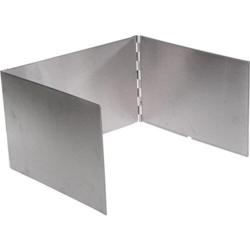 Foldable Camping Gas Stove Windshield Outdoor Camping Cooking BBQ Burner Wind Screen Aluminium Alloy Windproof Screen Shield