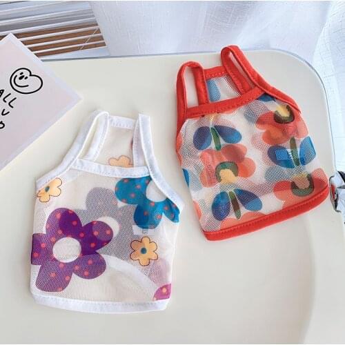Pet Sun Protection Dog Clothes Tulle Puppy Pet Vest Shirt Clothing For Small Dogs Chihuahua Ropa Perro Summer Dog Sling Shirt