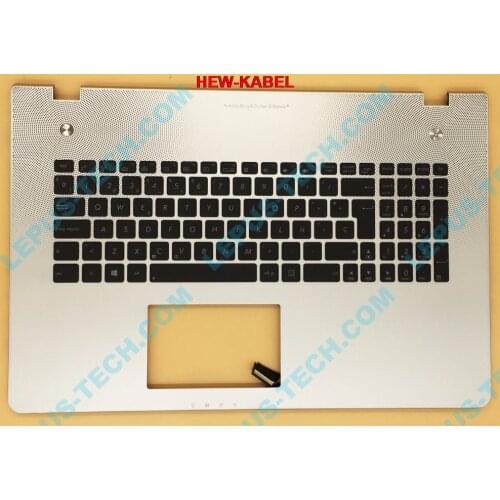 SP Spain Keyboard With Backlight For ASUS N76 N76V N76VB N76VJ N76VM N76VZ Top Cover Upper Case Palmrest 90R-NAL1K3M80Y Silver