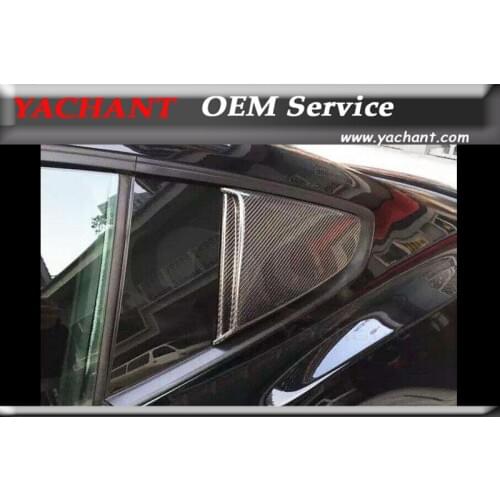 Car-Styling FRP Fiber Glass Window Exterior Trim Fit For 2014-2016 Mustang Roush Style Quarter Panel Window Scoop