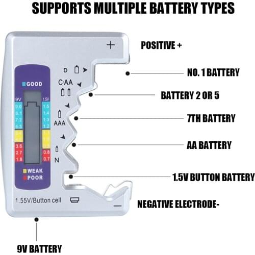 Battery Tester Power Dry Cell Voltage AAA/AA Digital Display Measuring Device