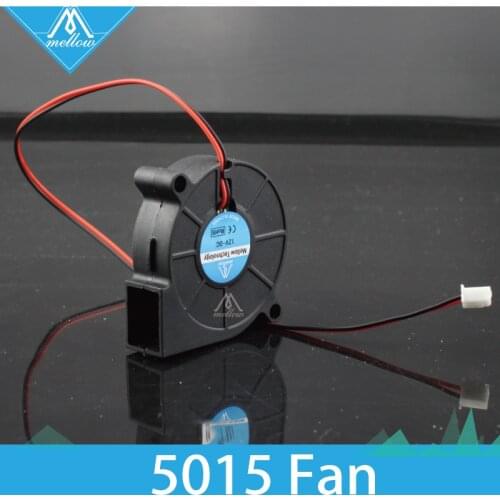 Mellow 2 pcs/lot 3D Printer Fan 5015 12V/24V 0.15A Sleeve Bearing Brushless for Reprap i3 DC Cooling Fan Turbo fan 5015S