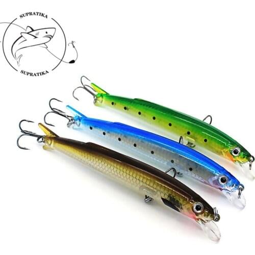 Diving Depth 0-10M Anti-Corrosion Bionic Fishing Lure Hard Bait Artificial Minnow Wobbler 12CM/10.9g Plastic Fishing Bait