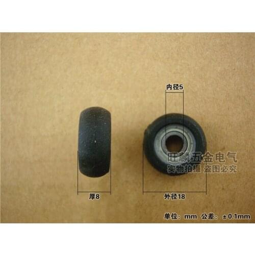 High quality polyformaldehyde PVC coated ball bearings 695zz embedded bearing Total Diamater: 5*18*8mm