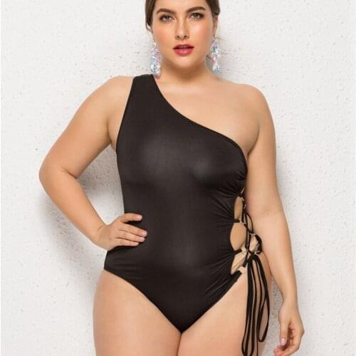 Women Sexy One Piece Swimming Suit Bathing Suit Swimwear Body Suits Plus Size Swimsuit Bandage Big Women S-5XL BodySuits