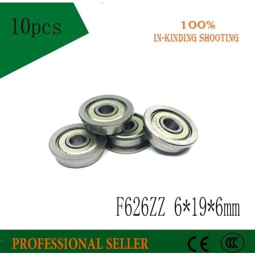 10pcs free shipping F626ZZ 6*19*6 mm ABEC-5 flange bushing ball bearings