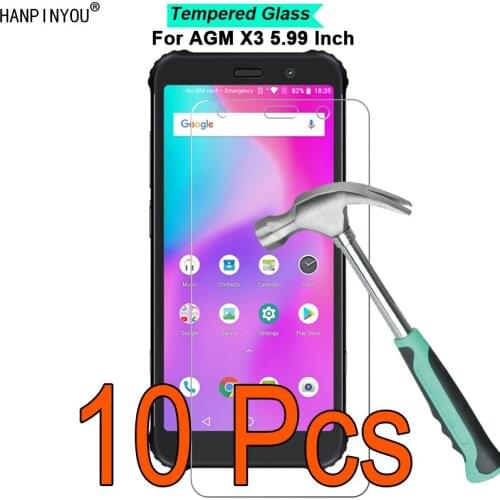 10 Pcs/Lot For AGM X3 5.99" 9H Hardness 2.5D Ultra-thin Toughened Tempered Glass Film Screen Protector Guard