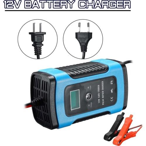 12V 6A Auto Motorcycle for Lead-Acid AGM GEL Batteries Intelligent Charging 12 V Volt 6 A AMP LCD Smart Fast Car Battery Charger